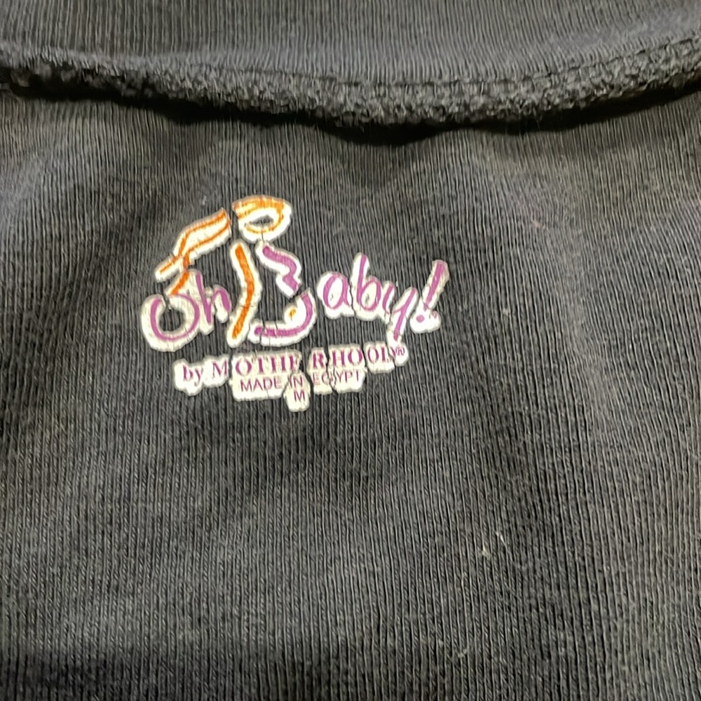 Oh Baby by Motherhood maternity black v-neck shirt size M - Picture 2 of 2